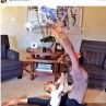 Жизел Бюндхен тренира йога с дъщеря си