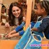 Кейт с изненадващо посещение в детска градина
