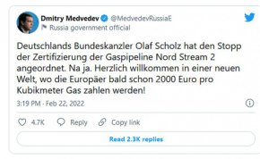 Добре дошли в един нов свят, написа Медведев