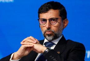 Министърът на енергетиката и инфраструктурата на Обединените арабски емирства Сухейл Мохамед Ал Мазруей присъства на сесия на международния форум "Руска енергийна седмица" в Москва, Русия, 14 октомври 2021 г.