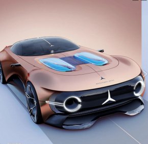 Както и при 300SL или SLR, типичните за Mercedes пропорции с дълъг капак са символ на най-модерното задвижване. Дизайн от Luca Jahnz.