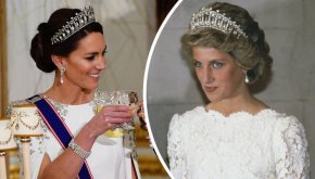 40-годишната съпруга на престолонаследника принц Уилям беше с легендарната тиара, която е била притежание на покойната принцеса Даяна.