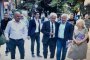 Задържаният син на Иарата, в дъното вляво, зад Кирчев, Бойко Рашков и Аз съм Наско на предизборен митинг през есента на 2022 година в Хасково.