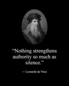 
Нищо не укрепва авторитета така, както мълчанието