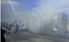 Тир се запали на АМ Струма