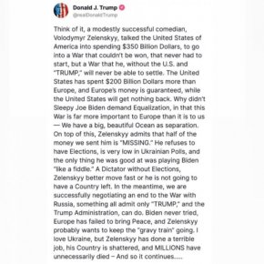 1/2 от $350млрд, дадени от САЩ липсват, признава Зеленский: Тръмп