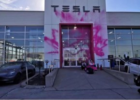  Розова боя по Tesla в Канада
