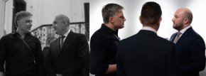 Президентът и министър Георгиев при Карамазов на вернисаж