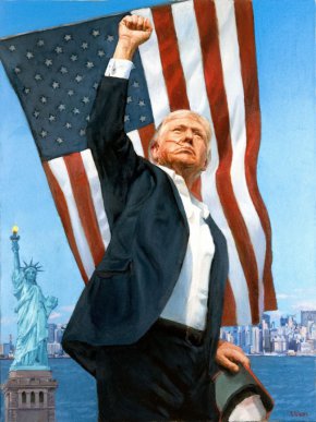 Ето портрета, подарен на Тръмп от Путин миналия месец