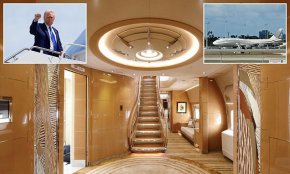 Вътре в самолета-дворец на Тръмп, подарен от Катар
