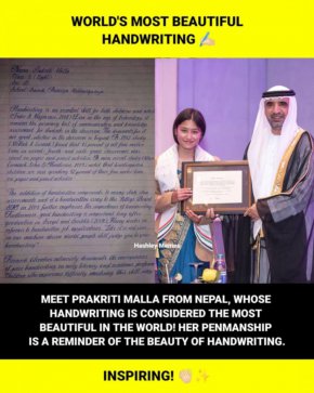 Пракрити Мала – момичето с най-красивия почерк в света