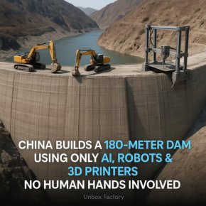 Китай построи гигантски язовир без човешка ръка