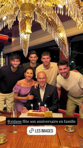 Зидан на 53 със семейството: Фото на деня  