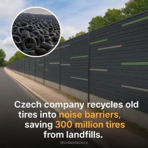  Чешка компания превърна изхвърлени гуми в модерни шумозащитни бариери