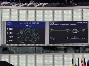   ЕП отхвърли "македонския език и идентитет" с огромно мнозинство 453:120