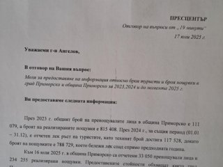 Не 30% ръст, а 3,3% спад на нощувките в Приморско: Министерството на туризма 