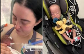 Бебе, родено 4 месеца по-рано и с 10% шанс за живот, най-накрая е у дома за празниците