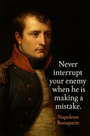 Никога не прекъсвай врага си, когато прави грешка.