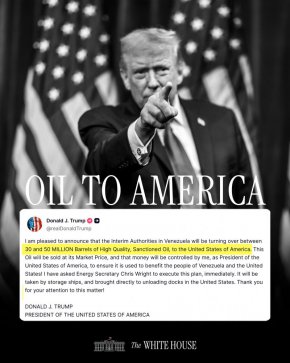 Венецуела ще предаде на САЩ между 30 и 50 млн. барела висококачествен санкциониран петрол