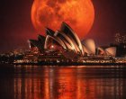 Кървавата луна над Сидни: ФОТО НА НОЩТА