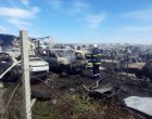 Над 100 автомобила изгоряха в пожар край Пловдив