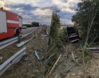 Спукана гума прати камион през две мантинели в насрещното на АМ „Марица“