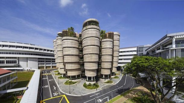 Иновативна университетска сграда без ъгли - Сингапур