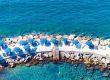 The Parco Dei Principi hotel’s private beach in Sorrento, Italy