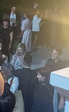 На парти с М. Бакалова, довечера и на бала на Шарън Стоун