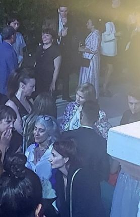 На парти с М. Бакалова, довечера и на бала на Шарън Стоун