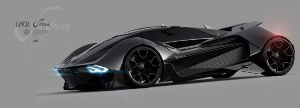 2025 Lancia Ultra, с дизайн от Уилям Боулд в черно