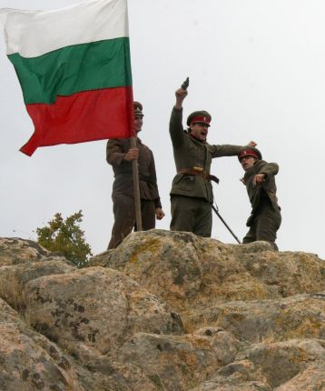 Възстановка на началото на Балканската война - връх Шейновец