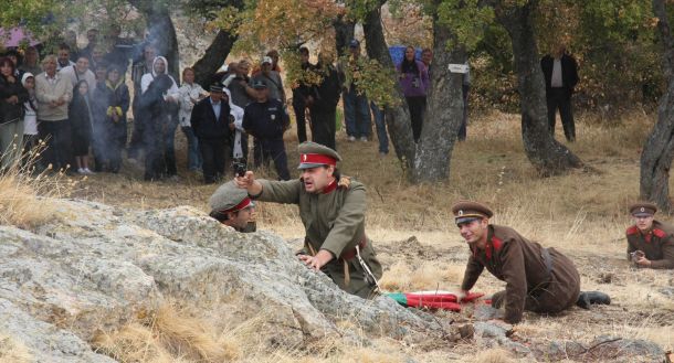 Възстановка на началото на Балканската война - връх Шейновец