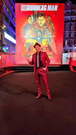   Порязов с Том Круз на премиерата на Running Man в Лондон