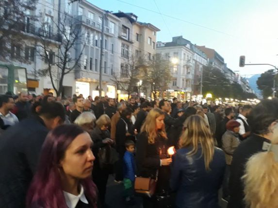 Бдение в памет на убитата Виктория в София