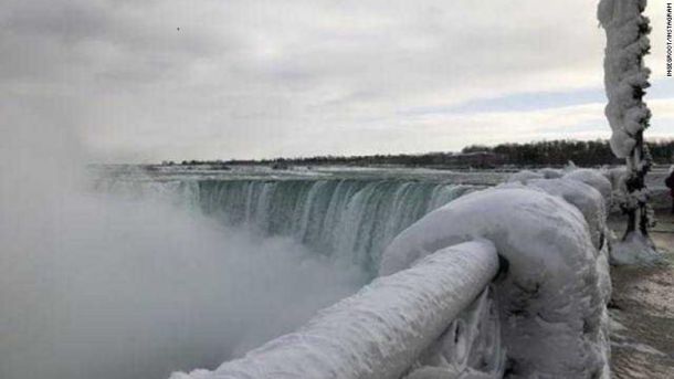    Ниагарският водопад замръзна 
